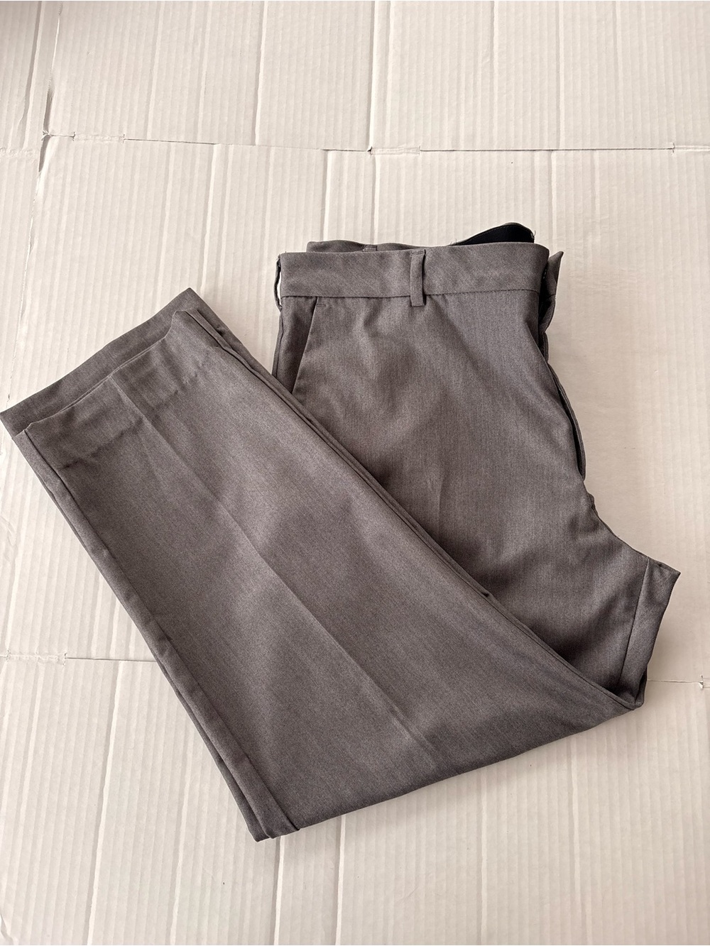 Van Heusen Men's Gray Dress Pants - Straight Fit